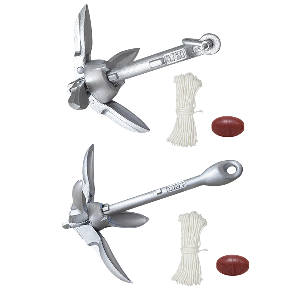 Fishing Kayak Anchor - 0.7/1.5KG Bootanker met 65ft Maritiem Touw